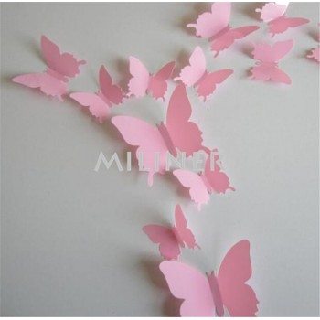 3D PVC Butterfly Wall Stickers Home Decor Butterfly Wall Decals For Kids Room TV Wall Stickers Kitchen Kids Wall Sticker Flower