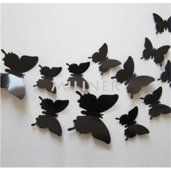3D PVC Butterfly Wall Stickers Home Decor Butterfly Wall Decals For Kids Room TV Wall Stickers Kitchen Kids Wall Sticker Flower
