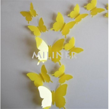 3D PVC Butterfly Wall Stickers Home Decor Butterfly Wall Decals For Kids Room TV Wall Stickers Kitchen Kids Wall Sticker Flower