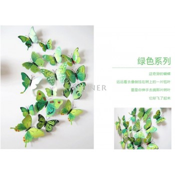 3D PVC Butterfly Wall Stickers Home Decor Butterfly Wall Decals For Kids Room TV Wall Stickers Kitchen Kids Wall Sticker Flower