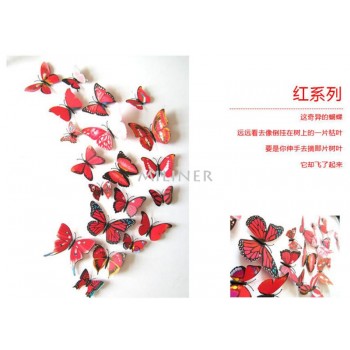 3D PVC Butterfly Wall Stickers Home Decor Butterfly Wall Decals For Kids Room TV Wall Stickers Kitchen Kids Wall Sticker Flower