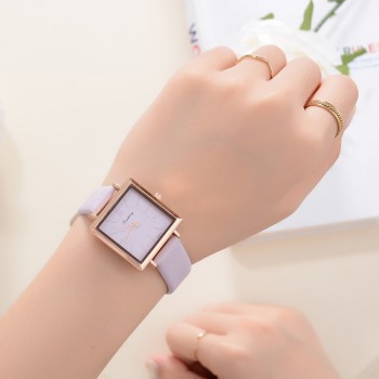Top Brand Square Women Bracelet Watch Contracted Leather Crystal WristWatches Women Dress Ladies Quartz Clock Dropshiping amp;Ff
