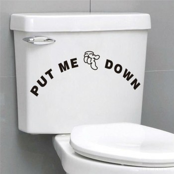 Funny Smile Bathroom Wall Stickers Toilet Home Decoration Waterproof Wall Decals For Toilet Sticker Decorative Poster Home Decor