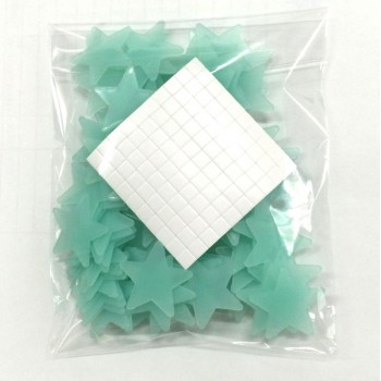 100pcs 3D Stars Glow In Dark Luminous Fluorescent Plastic Wall Sticker Home Decor Decal Wallpaper Decorative Special Festivel