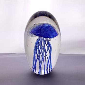 Colored Handmade Glow Glass Jellyfish Paperweight Aquarium Crystal Figurines Home Decoration