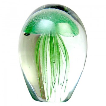 Colored Handmade Glow Glass Jellyfish Paperweight Aquarium Crystal Figurines Home Decoration