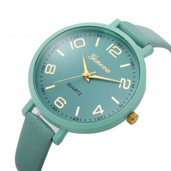 Montres Women Watches Geneva Watch Small Faux Leather Quartz Analog Wrist Watch Ladies Bracelet Watch Hot Sale relogio feminino