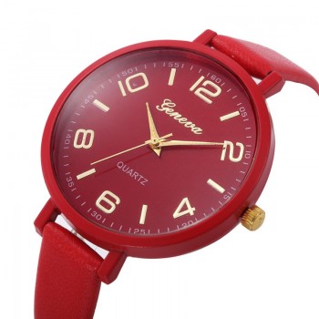 Montres Women Watches Geneva Watch Small Faux Leather Quartz Analog Wrist Watch Ladies Bracelet Watch Hot Sale relogio feminino