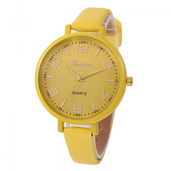 Montres Women Watches Geneva Watch Small Faux Leather Quartz Analog Wrist Watch Ladies Bracelet Watch Hot Sale relogio feminino