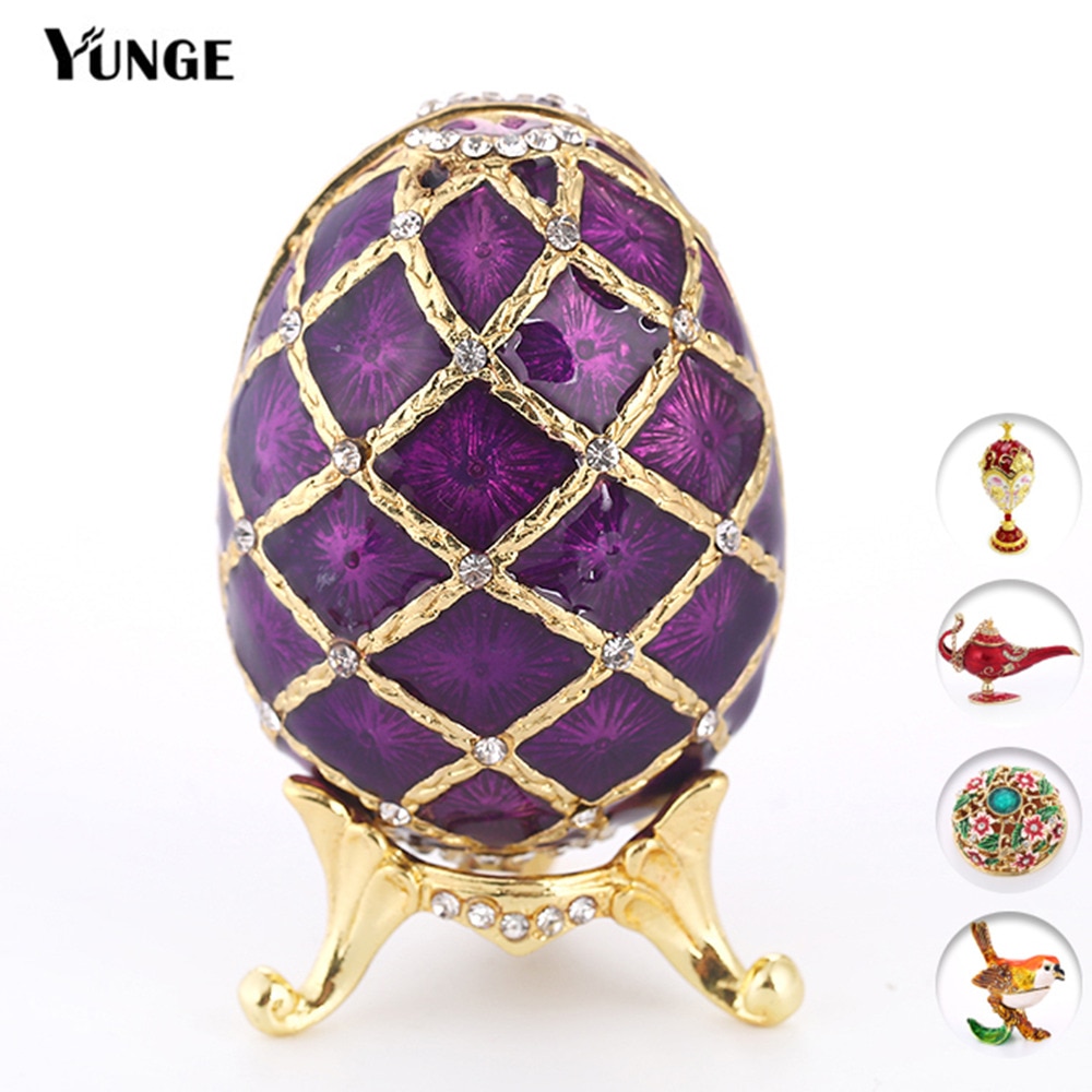 YUNGE Jewelry Box Trinket Easter Eggs Accessories Storage Wedding Gift Christmas Decor Home Decoration Mascot Vintage Souvenir