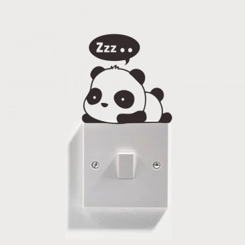 XXYYZZ DIY Funny Cute Sleeping Cat Dog Switch Stickers Wall Stickers Decal Home Decoration Bedroom Living Room Parlor Decoration