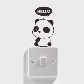 XXYYZZ DIY Funny Cute Sleeping Cat Dog Switch Stickers Wall Stickers Decal Home Decoration Bedroom Living Room Parlor Decoration