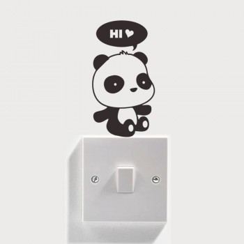 XXYYZZ DIY Funny Cute Sleeping Cat Dog Switch Stickers Wall Stickers Decal Home Decoration Bedroom Living Room Parlor Decoration