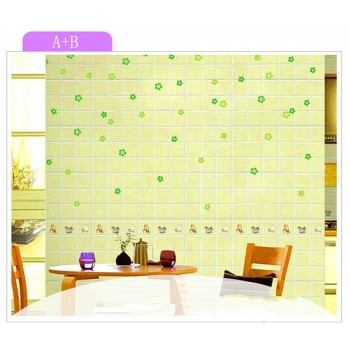 108 small flowers+6 butterflies Colorful Wall Stickers Beautiful Fridge Stickers Wardrobe Toilet Bathroom Decoration PVC Wall