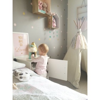 Gold Polka Dots Kids Room Baby Room Wall Stickers Children Home Decor  Nursery Wall Decals Wall Stickers For Kids Room Wallpaper