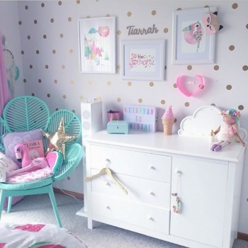 Gold Polka Dots Kids Room Baby Room Wall Stickers Children Home Decor  Nursery Wall Decals Wall Stickers For Kids Room Wallpaper