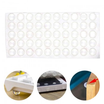 50pcs Self Adhesive Rubber Feet Pads Silicone Transparent Cupboard Door Close Buffer Bumper Stop Cushion for drawer cabinet
