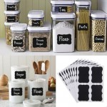 NAI YUE 36pcs Fancy Black Board Kitchen Jam Jar Label Labels Stickers. 5cm x 3.5cm Decor Chalkboard