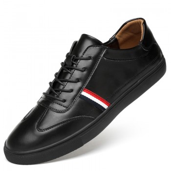 ONLYMONKEY Men Walking Shoes Waterproof Leather Shoes Sport Outdoor Men Flat with Lace Up Sneakers