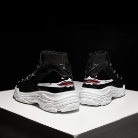 2018 Unisex Platform Sneakers Breathable Walking Shoes Women Men Sport Shoes 5 Cm Thick Sole Sock Platform Ladies Walking Shoes