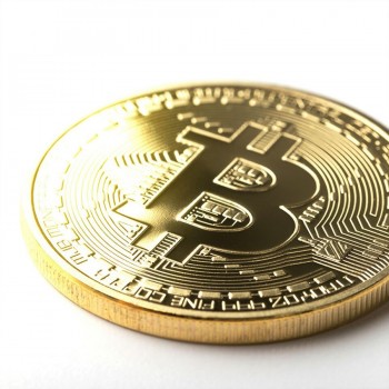 Gold Plated Physical Bitcoins Casascius Bit Coin BTC With Case Gift Physical Metal Antique Imitation BTC Coin Art Collection 1pc