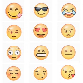 1pc Glass Dome Round Cute Smile Emoji Face Expressions Refrigerator Sticker Fridge Magnet For Kids Message Holder Home Decor