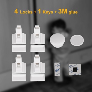 10Locks 2 keys Baby Safety Magnetic Locks Set Child Kids Protection Cabinet Door Drawer Locker Security Cupboard Childproof Lock