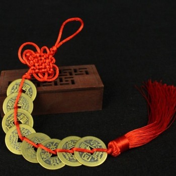 Chinese Old Copper Coins Feng Shui Mascot Ancient non-currency coins Home Decorative Coin Car Hanger Fortune Wealth Health Gift