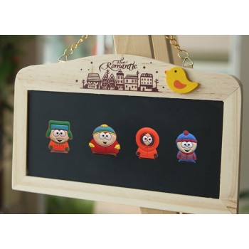 4PCS South Park Cartoon Figure Magnetic Fridge Magnet PVC Refrigerator Sticker Anime Magnet Kids Gift Home Decor Souvenir