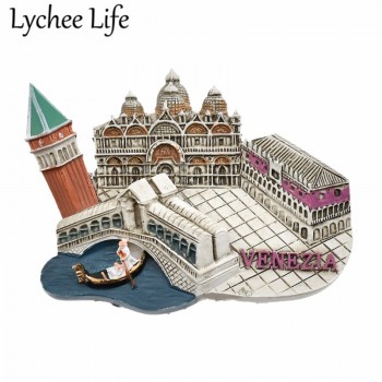 Lychee Life Venice Scenic Refrigerator Magnetic Sticker Famous Landscape Fridge Magnet Travel Souvenir Modern Home Kitchen Decor