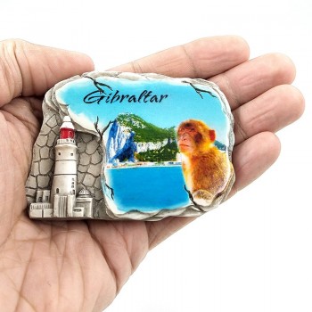 Gibraltar Travel craft fridge magnet for children souvenir tourism Resin stickers on the refrigerator Magnetic Home decor Figure