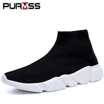 Men Sneakers Sports Walking Shoes 2018 New Male Light Breathable Socks Men and Women for Walking Shoes Large Size 35-46