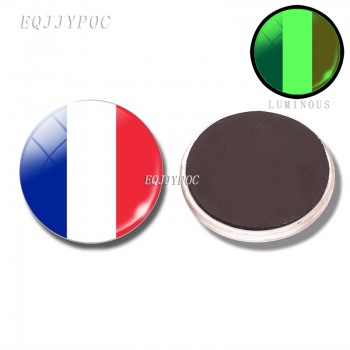 Luminous Fridge Magnet Flag 30MM Glass Refrigerator Magnet Britain, Ireland, Netherlands, Belgium, Luxembourg, France, Monaco