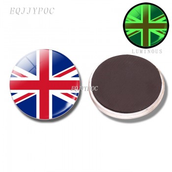 Luminous Fridge Magnet Flag 30MM Glass Refrigerator Magnet Britain, Ireland, Netherlands, Belgium, Luxembourg, France, Monaco