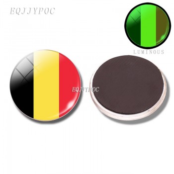Luminous Fridge Magnet Flag 30MM Glass Refrigerator Magnet Britain, Ireland, Netherlands, Belgium, Luxembourg, France, Monaco
