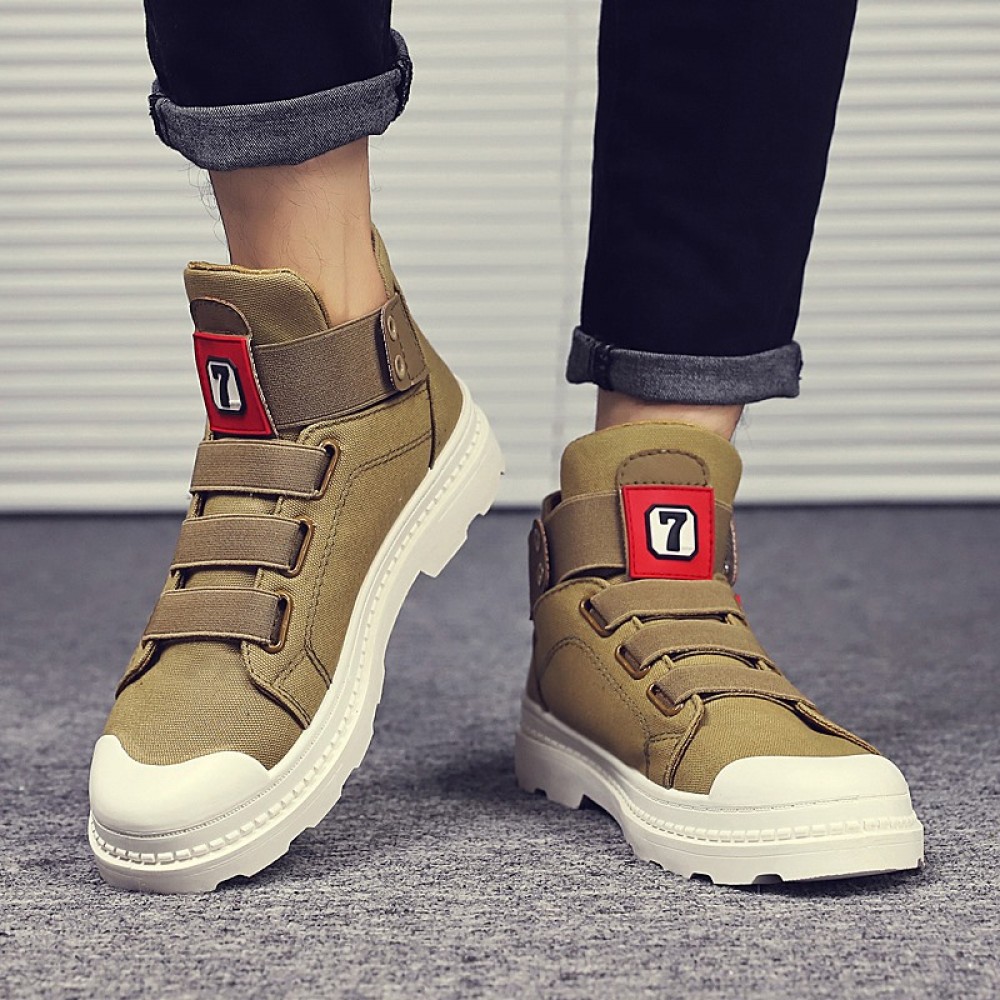 High Quality Canvas Thick Sole Men Walking Shoes Black Sneakers Zapatos de Hombre Outdoor Male Sports Shoes Creepers Footwear