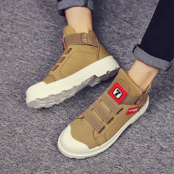 High Quality Canvas Thick Sole Men Walking Shoes Black Sneakers Zapatos de Hombre Outdoor Male Sports Shoes Creepers Footwear