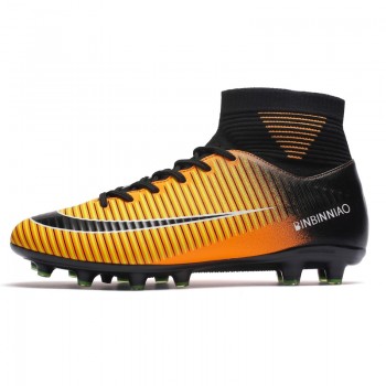 Soccer Cleats Top Fashion Soccer Boots For Sports Shoes Outdoor Boys Football Shoes/ Boot 2018 High Ankle Original Zapatillas