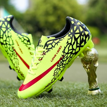 New 2017 Men Boys Kids FG Football Shoes Soccer Cleats Soccer Boots Children Training Football Boots 33-44 Chaussure De Foot