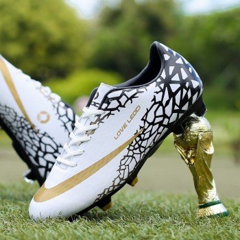 New 2017 Men Boys Kids FG Football Shoes Soccer Cleats Soccer Boots Children Training Football Boots 33-44 Chaussure De Foot