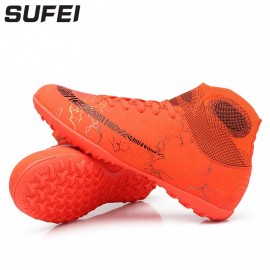 sufei Professional Turf Football Boots TF Soccer Shoes Outdoor Sport Training Cleats 39-46 Size
