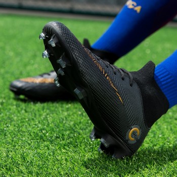 Centipede Football Boots Man Soccer Artificial Grass Original FG Superfly High Ankle Kids Shoes Crampons Outdoor Sock Cleats