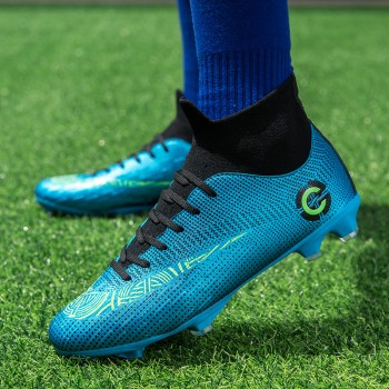 Centipede Football Boots Man Soccer Artificial Grass Original FG Superfly High Ankle Kids Shoes Crampons Outdoor Sock Cleats