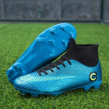 Centipede Football Boots Man Soccer Artificial Grass Original FG Superfly High Ankle Kids Shoes Crampons Outdoor Sock Cleats