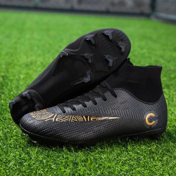 Centipede Football Boots Man Soccer Artificial Grass Original FG Superfly High Ankle Kids Shoes Crampons Outdoor Sock Cleats