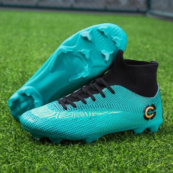 Centipede Football Boots Man Soccer Artificial Grass Original FG Superfly High Ankle Kids Shoes Crampons Outdoor Sock Cleats