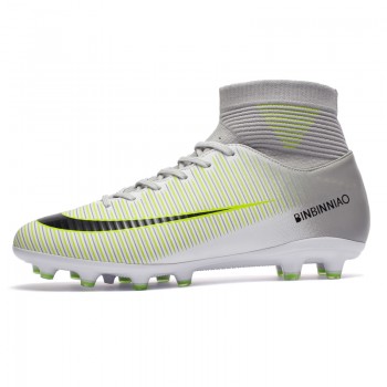 ZHENZU Outdoor Men Soccer Shoes Kids Boys Cleats Football Boots Long Spikes Sport Sneakers Size 35-44 scarpe da calcio