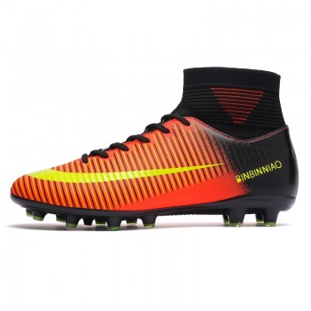 ZHENZU Outdoor Men Soccer Shoes Kids Boys Cleats Football Boots Long Spikes Sport Sneakers Size 35-44 scarpe da calcio