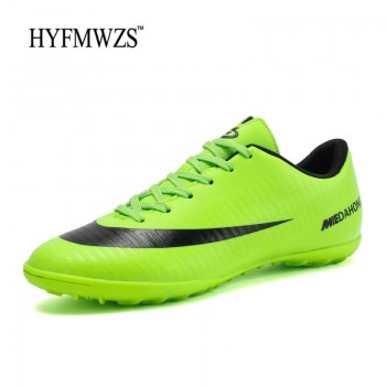 HYFMWZS Indoor Superfly Breathable Chuteira Futebol High Quality Cheap Men Soccer Shoes Superfly Original TF Kids Football Boots