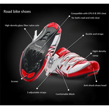 BOODUN Breathableamp;Waterproof Road Mountain Bike Shoes Racing Bike MTB Cycling Shoes Mens Self-Locking Athletic Bicycle Shoes